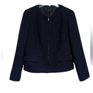 Talbots Navy Textured Blazer Jacket, size 4